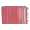 Vivezen Véritable fouta Tunisienne XXL 2m x 3m tissage à plat 100% coton 380g - Rouge vermeil et blanc -* Serviette De Bain
