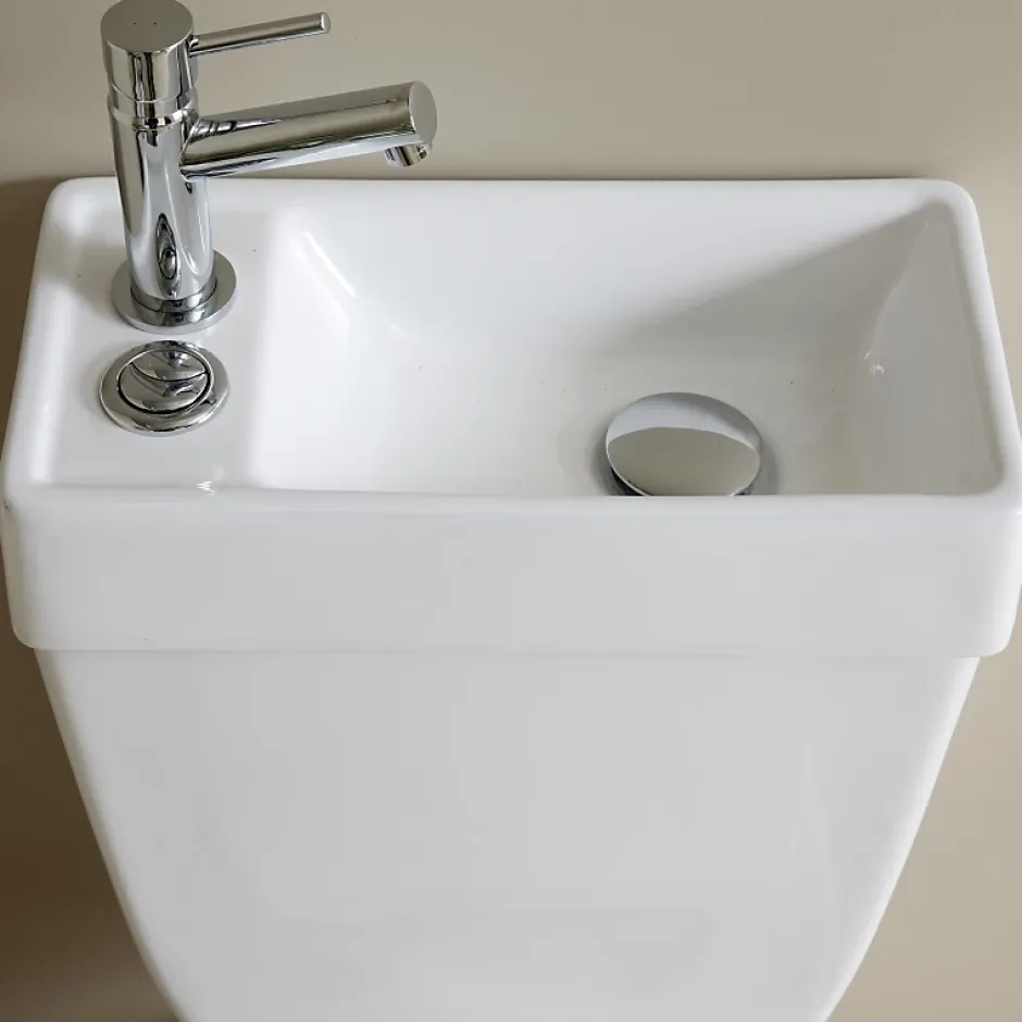 Planète Bain WC à poser avec lave-mains intégré sans bride sortie horizontale - Manila duo* Wc À Poser
