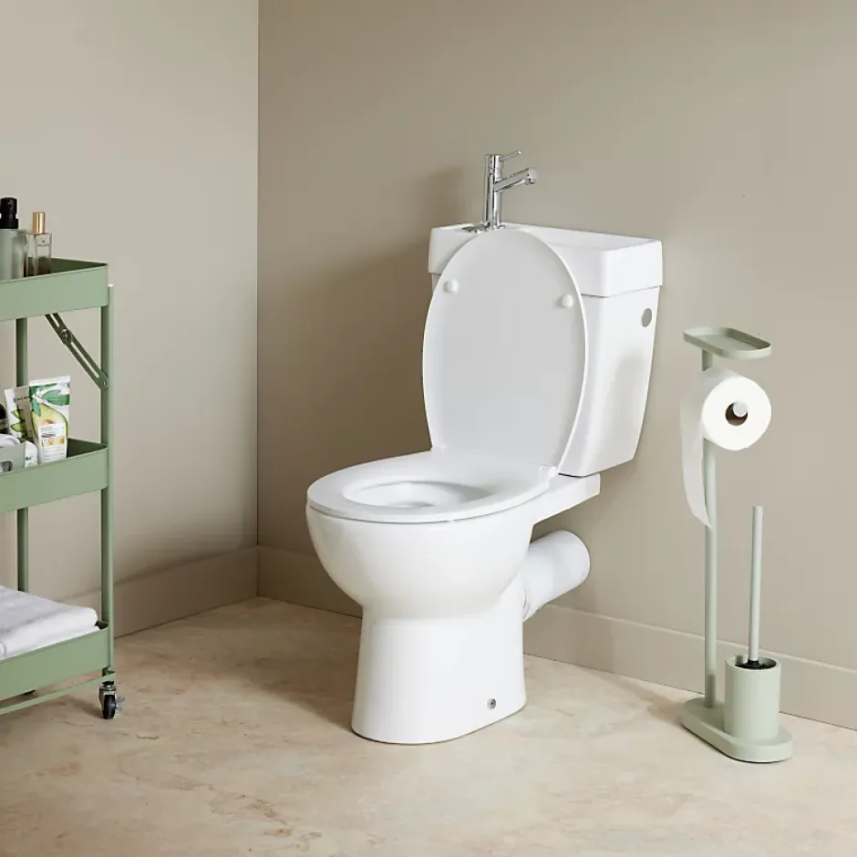 Planète Bain WC à poser avec lave-mains intégré sans bride sortie horizontale - Manila duo* Wc À Poser