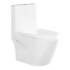Vente-unique WC à poser blanc brillant en céramique - Evacuation horizontale - NAGILAM* Wc À Poser