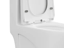 Vente-unique WC à poser blanc mat en céramique - Evacuation horizontale - NAGILAM