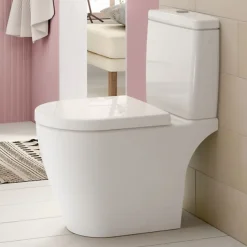 Villeroy & Boch WC à poser compact sans bride sortie horizontale VILLEROY ET BOCH Avento avec abattant frein de chute + Nettoyant