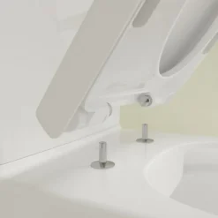 Villeroy & Boch WC à poser compact sans bride sortie horizontale VILLEROY ET BOCH Avento avec abattant frein de chute + Nettoyant