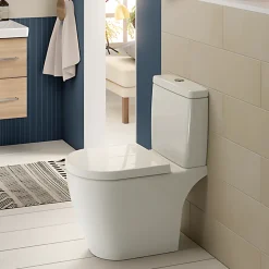 Villeroy & Boch WC à poser compact sans bride sortie horizontale VILLEROY ET BOCH Avento avec abattant frein de chute et SlimSeat + Nettoyant