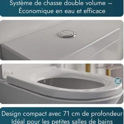 Bernstein WC à poser CT1099 - arrivée d'eau en haut - avec abattant Soft-Close