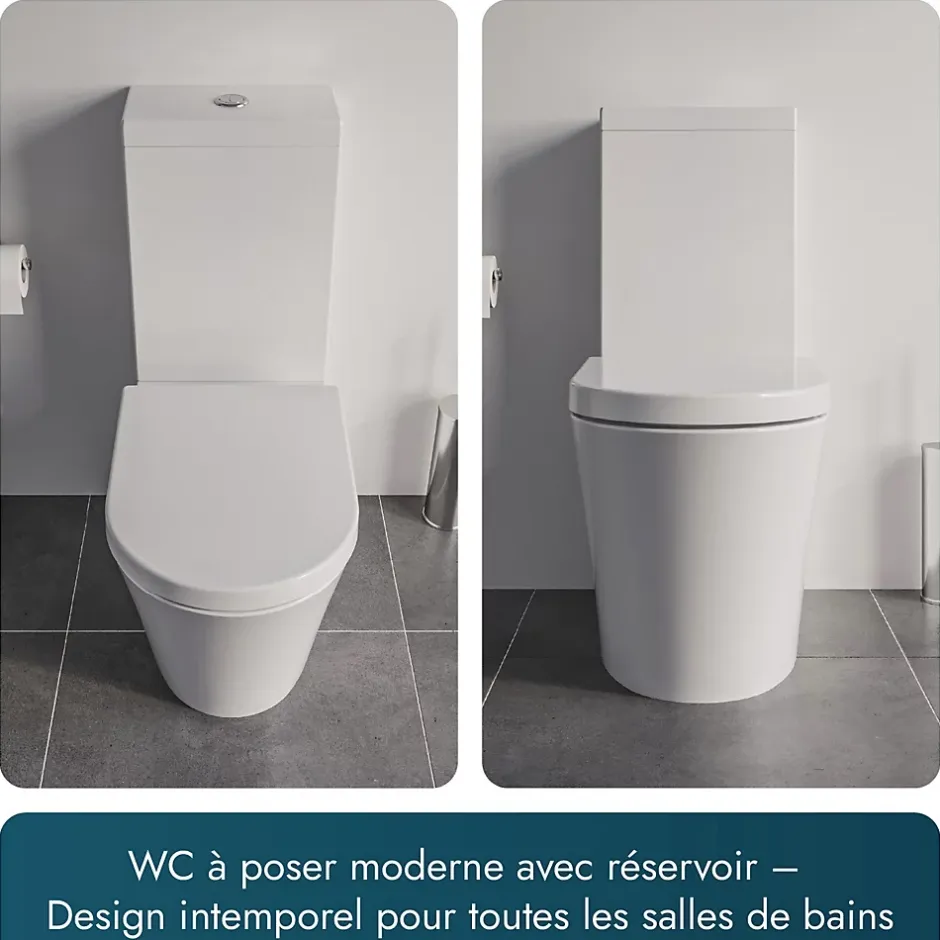 Bernstein WC à poser CT1099 - arrivée d'eau en haut - avec abattant Soft-Close