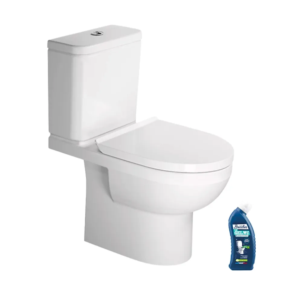 Duravit WC à poser No.1 avec abattant frein de chute + nettoyant