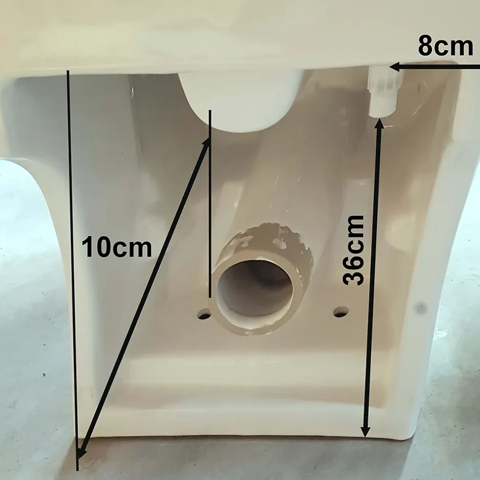 Rue Du Bain WC à Poser Monobloc avec Lave main intégré Céramique 39x68cm - Creativ* Wc À Poser