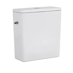 Ceramia WC à poser sans bride en céramique avec abattant SoftClose + réservoir de chasse, alimentation latérale, blanc (CEPX030RREXVP)