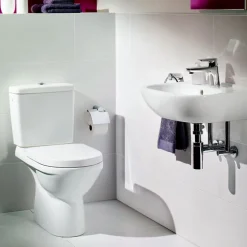 Villeroy & Boch WC à poser sans bride sortie horizontale O.novo Directflush avec abattant frein de chute + nettoyant