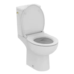 Ideal Standard WC à poser sans bride sortie horizontale TIRSO RimLS+ avec abattant frein de chute