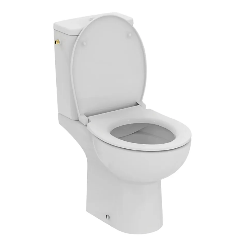 Ideal Standard WC à poser sans bride sortie horizontale TIRSO RimLS+ avec abattant frein de chute