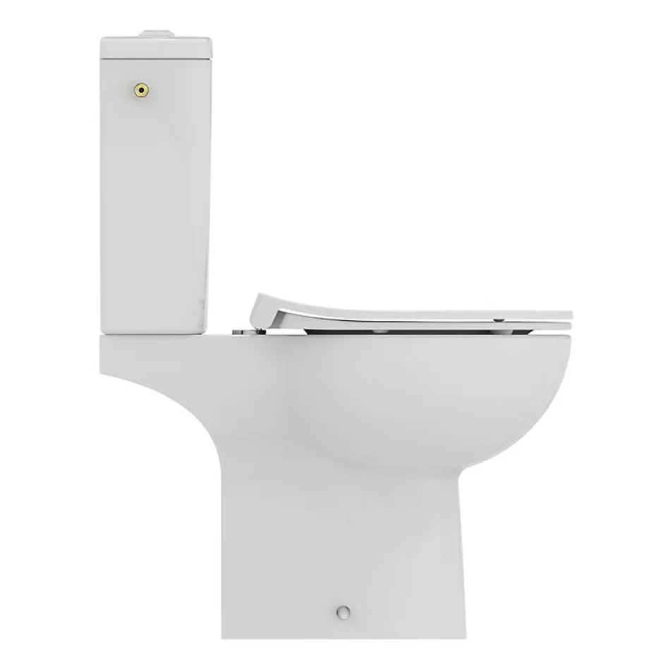 Ideal Standard WC à poser sans bride sortie horizontale TIRSO RimLS+ avec abattant frein de chute
