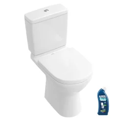 Villeroy & Boch WC à poser sortie verticale O.novo avec abattant frein de chute + nettoyant* Wc À Poser