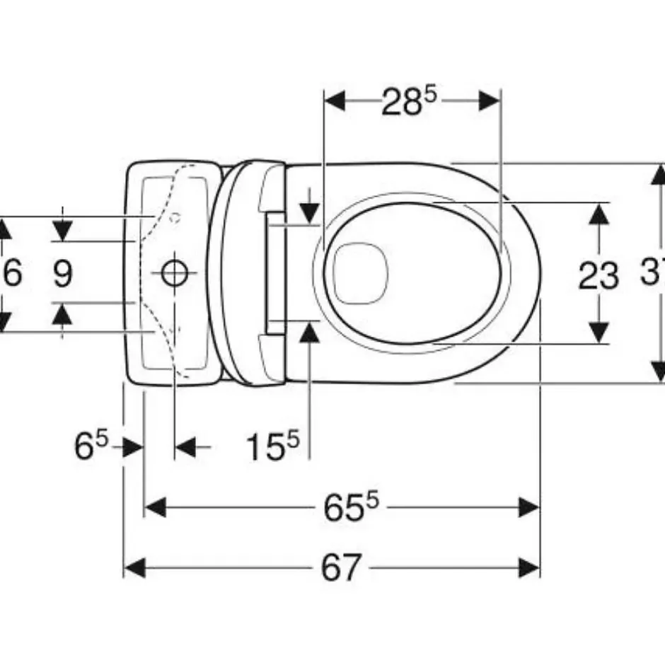 Geberit WC au sol sans bride SH Renova + abattant fermeture ralentie et déclipsable* Wc À Poser