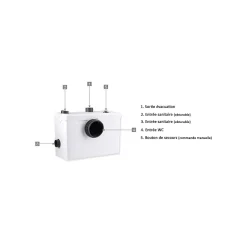Bsf wc Broyeur adaptable 600 watts, Broyeur toilette -100 pour salle de bain ou WC, marque Française* Wc Chimique Et Broyeur