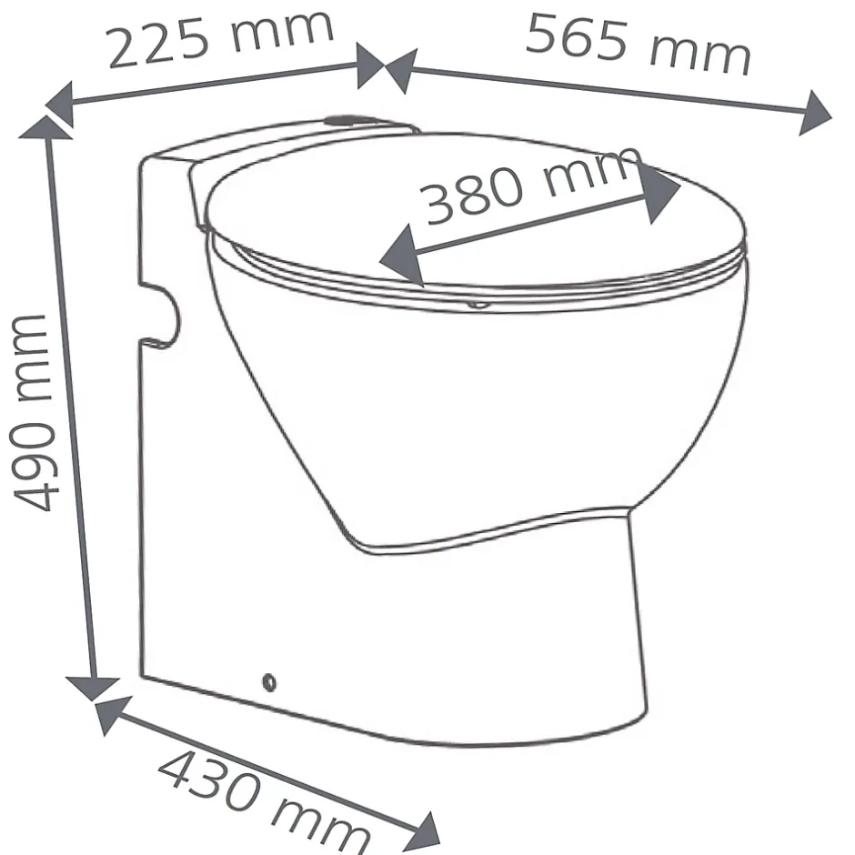 SFA WC broyeur avec abattant sortie horizontale et verticale Sanicompact Leader