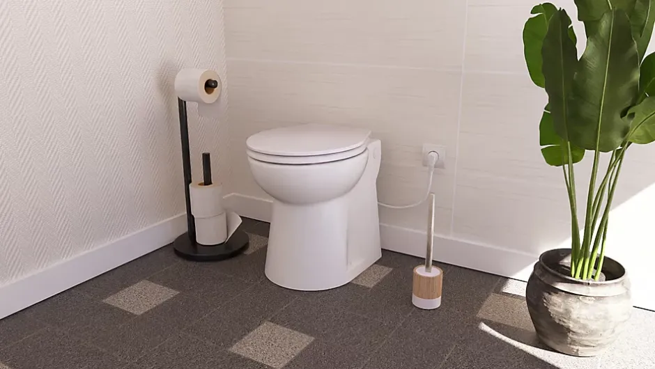 Setsan C WC broyeur compact puissance 500 W l.3670 x P.500 x H.460 mm* Wc Chimique Et Broyeur