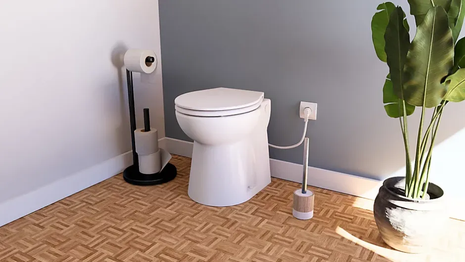 Setsan C WC broyeur compact puissance 500 W l.3670 x P.500 x H.460 mm* Wc Chimique Et Broyeur