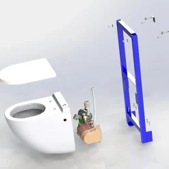 Watermatic WC broyeur suspendu W40SP Silence avec abattant* Wc Chimique Et Broyeur