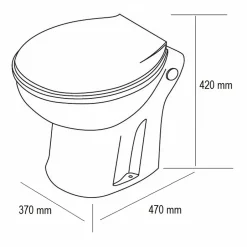 Concilio WC compact avec broyeur à pompe centrifuge intégrée - Fabrication Francaise* Wc Chimique Et Broyeur