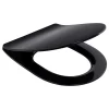 Schulte Wc Déclipsable - Avec Frein De Chute - Lunette Et Couvercle - Duroplast - Noir* Abattant Wc