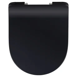 Schulte Wc Déclipsable - Avec Frein De Chute - Lunette Et Couvercle - Duroplast - Noir* Abattant Wc