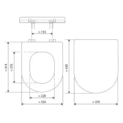 Schulte Wc Déclipsable - Avec Frein De Chute - Lunette Et Couvercle - Duroplast - Blanc