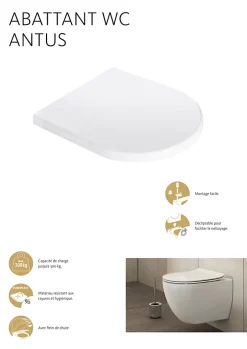 Schulte Wc Déclipsable - Avec Frein De Chute - Lunette Et Couvercle - Duroplast - Blanc