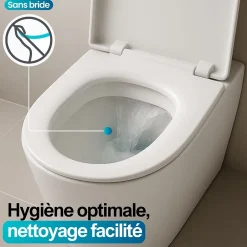 Dileci WC en Céramique Blanche à poser - Design moderne* Wc À Poser