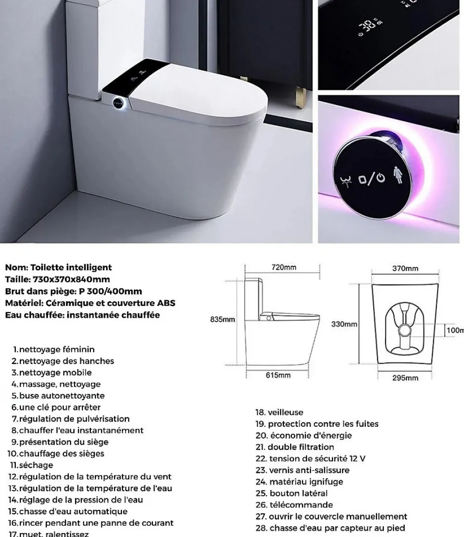 Rentside WC JAPONAIS EN CERAMIQUE - T5 WALL HUNG SUR PIEDS* Wc Japonais