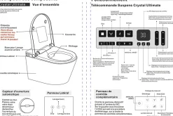 Toptoilet WC Japonais Suspendu Crystal Ultimate