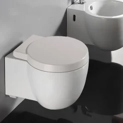 Rue Du Bain WC Suspendu Compact Avec Abattant Céramique Blanc - 50x41 cm - Charm