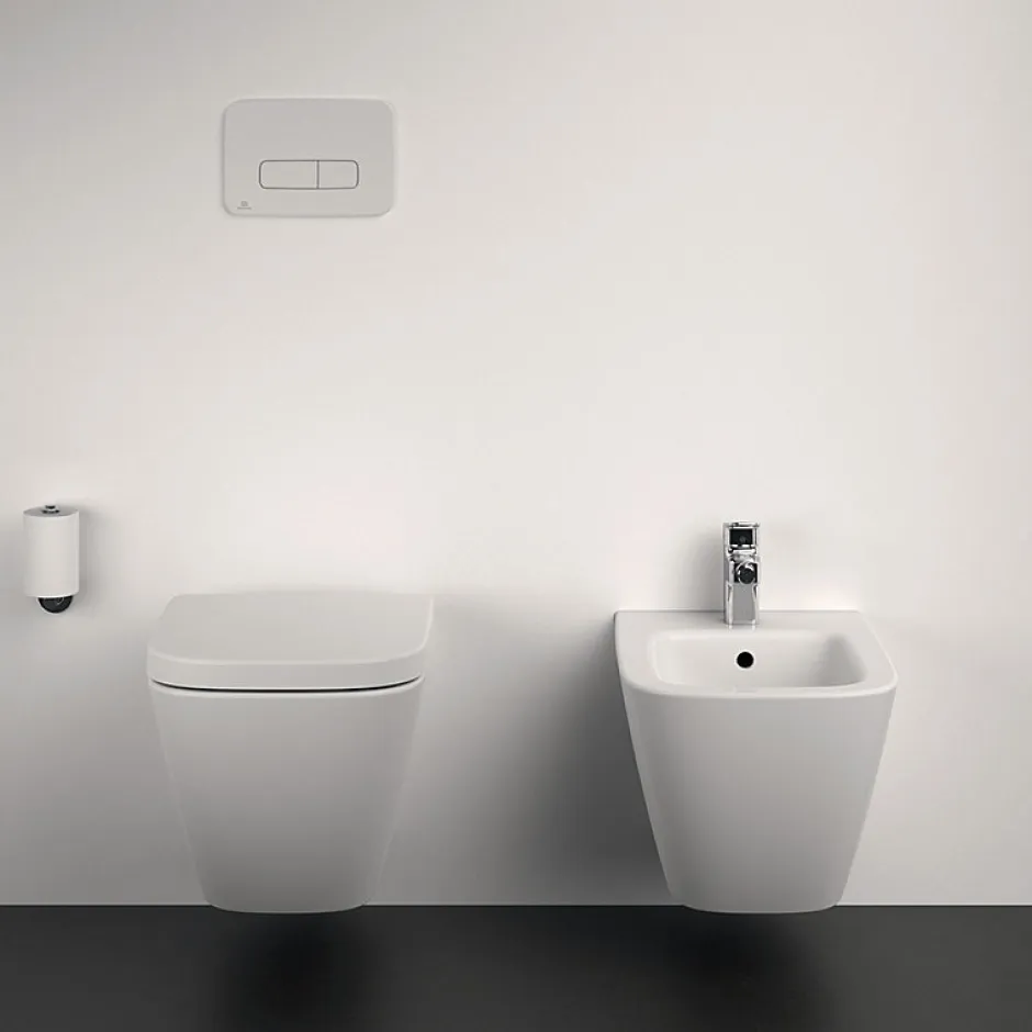 Ideal Standard WC suspendu compact sans bride I.Life S RimLS+ avec abattant frein de chute* Wc Suspendu