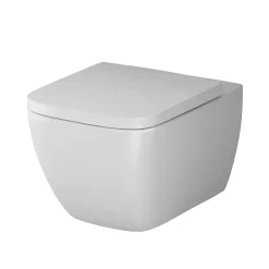 Am.Pm Europe WC suspendu céramique sans bride cuvette WC suspendu sans bord FlashClean abattant amov. frein chute softclose blanc AM.PM Gem