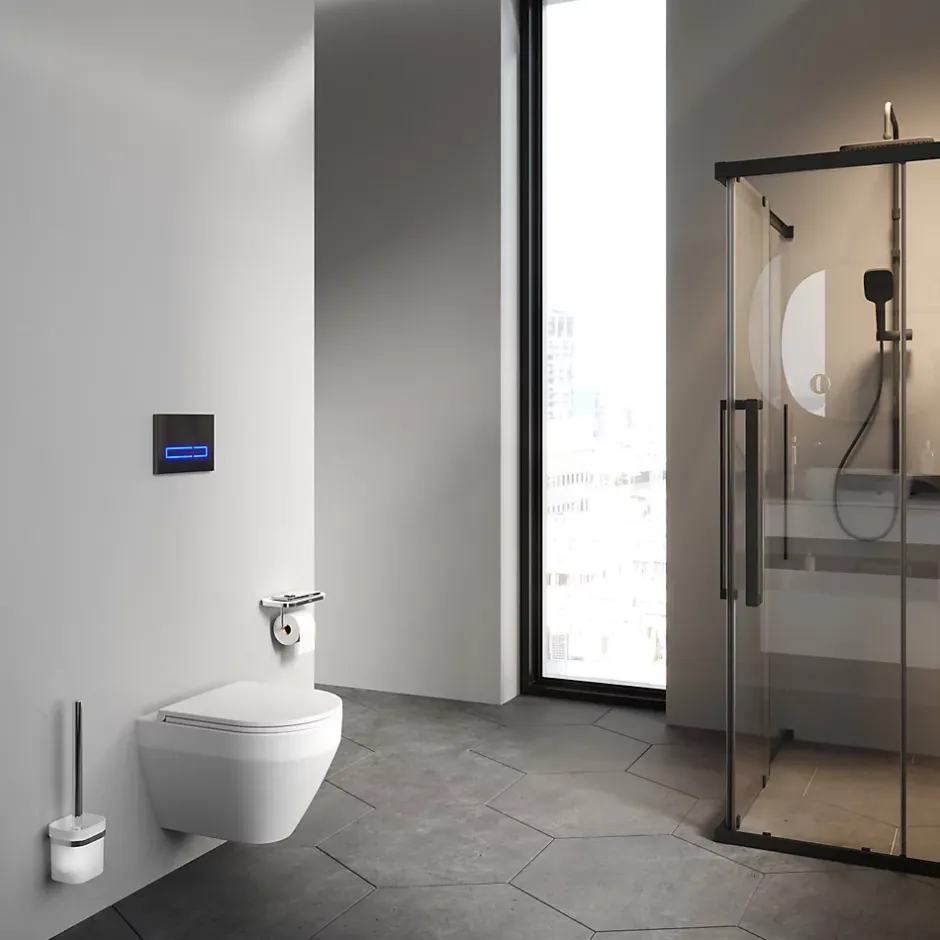 Am.Pm Europe WC suspendu céramique sans bride cuvette WC suspendu sans bord FlashClean abattant amov. frein chute softclose blanc AM.PM* Wc Suspendu
