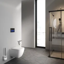 Am.Pm Europe WC suspendu céramique sans bride cuvette WC suspendu sans bord FlashClean abattant amov. frein chute softclose, blanc AM.PM Gem