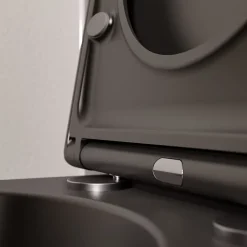 Bernstein WC suspendu Noir mat 36x52x36cm (LxPxH) sans rebord, abattant fermeture progressive + soft-close - LAVOA* Wc Suspendu