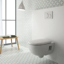 Geberit WC suspendu sans bride Renova, semi-caréné + abattant ralenti et déclipsable, Blanc* Wc Suspendu