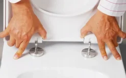 Badland WC Toilettes : cuvette blanche avec siège de toilette Slim Soft-Close* Wc Suspendu