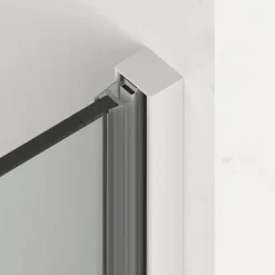 Swiss Aqua Technologies X-MOTION Porte de douche 110x200cm Coulissante, anticalcaire avec profilé blanc (SATBWIXM110NIKAB)