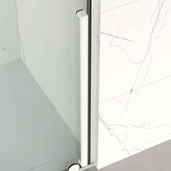 Swiss Aqua Technologies X-MOTION Porte de douche 110x200cm Coulissante, anticalcaire avec profilé blanc (SATBWIXM110NIKAB)