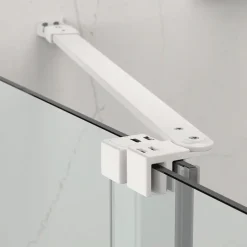 Swiss Aqua Technologies X-MOTION Porte de douche 110x200cm Coulissante, anticalcaire avec profilé blanc (SATBWIXM110NIKAB)