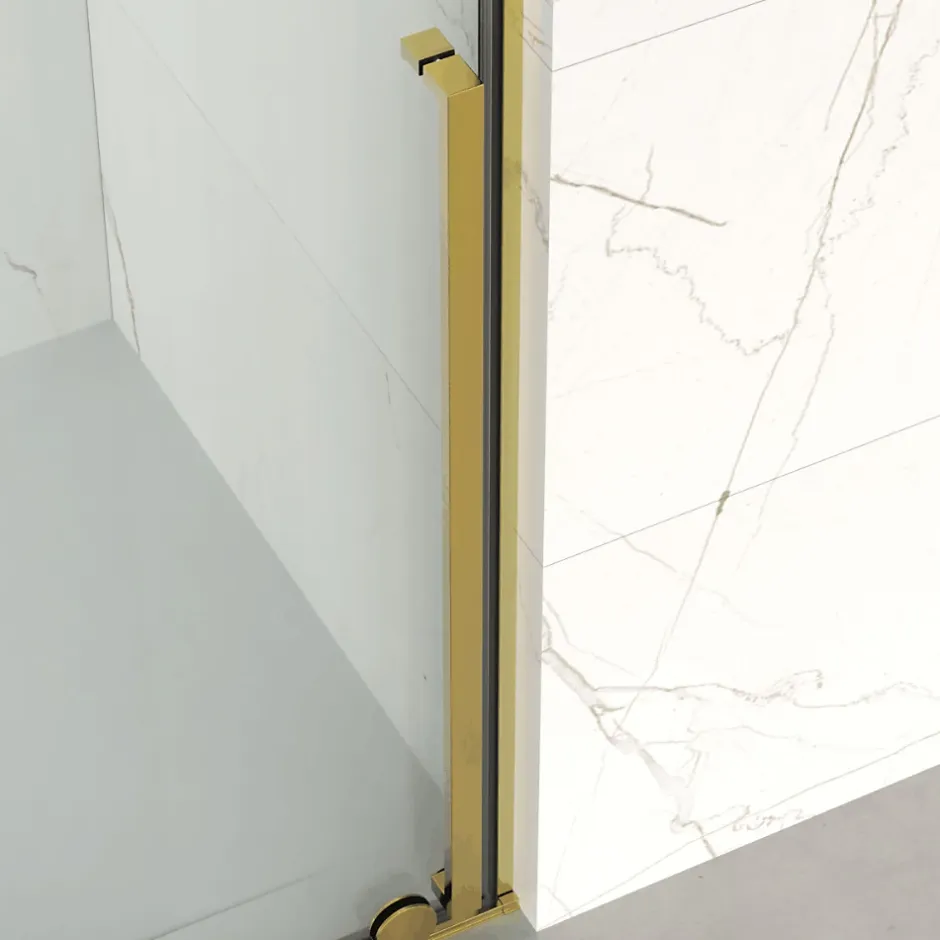 Swiss Aqua Technologies X-MOTION Porte de douche 110x200cm Coulissante, anticalcaire avec profilé Or brillant (SATBWIXM110NIKAZ)* Porte De Douche