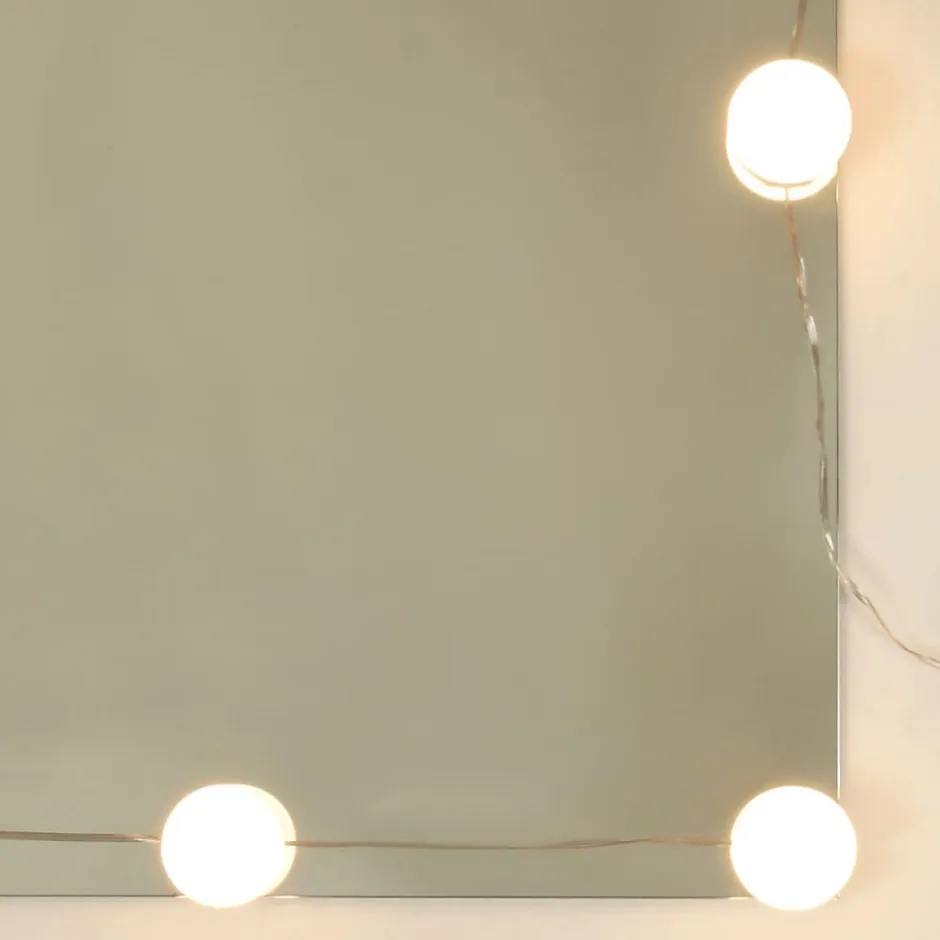 zmh Armoire à miroir avec LED Sonoma gris 90x31,5x62 cm