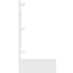 zmh Armoire à miroir avec LED Blanc brillant 90x31,5x62 cm* Meuble Wc