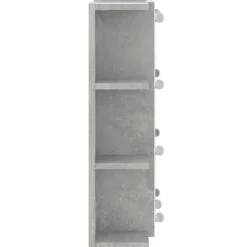 zmh Armoire à miroir avec LED Gris béton 70x16,5x60 cm* Meuble Wc