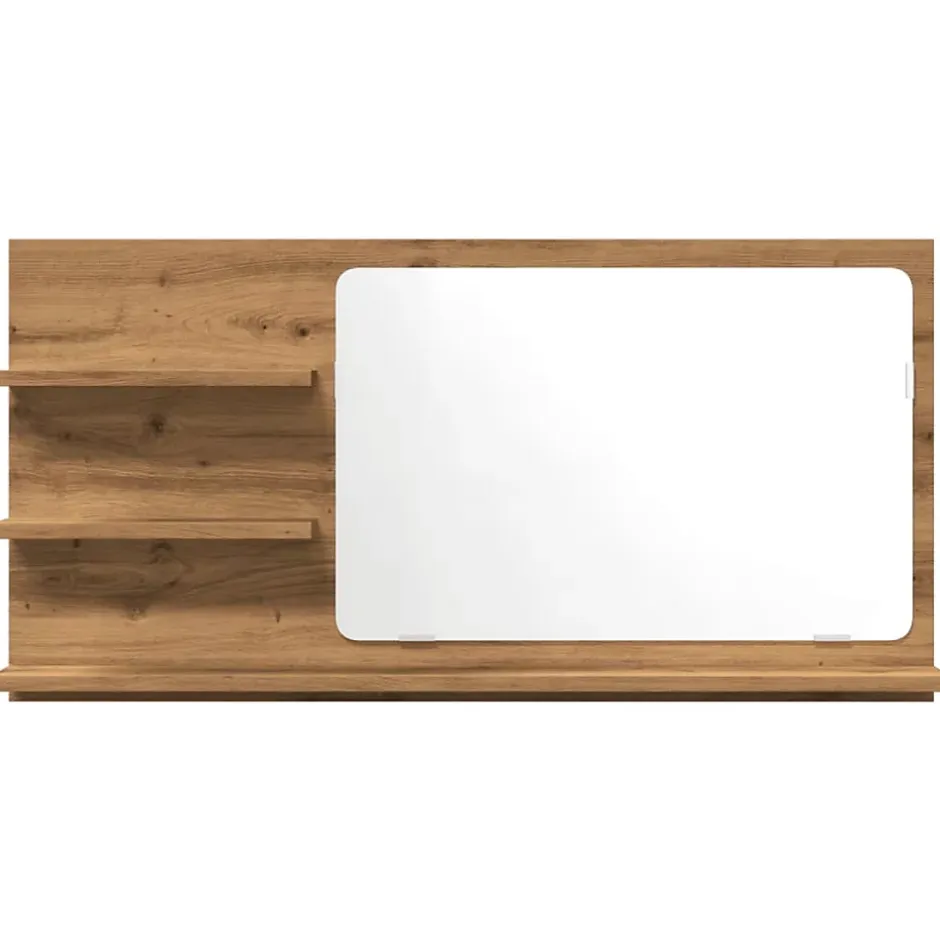 zmh Armoire à miroir de salle de bain chêne artisanal 90x11x45 cm* Meuble Wc