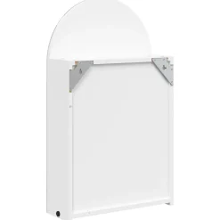zmh Armoire de bain à miroir avec LED arquée blanc 42x13x70 cm* Meuble Wc
