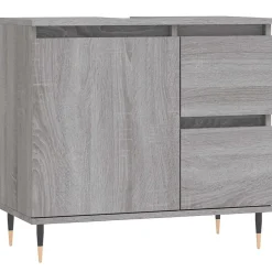 zmh Armoire de bain sonoma gris 65x33x60 cm bois d'ingénierie
